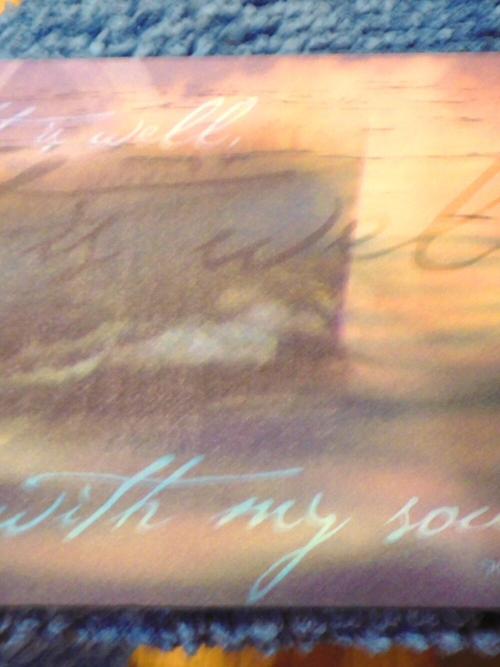 BEAUTIFUL CANVAS PICTURE - SIGNED - ALL IS WELL WITH MY SOUL